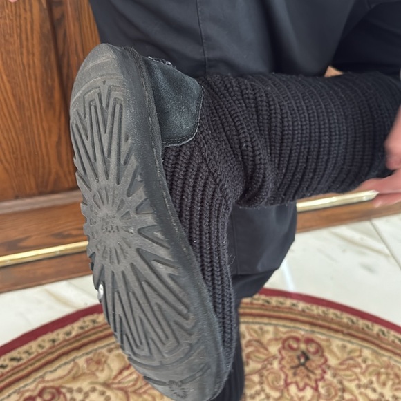 UGG Women's Black Knit Button Boots - Picture 11 of 17